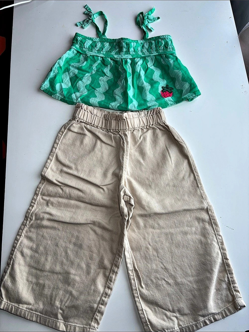 Old Navy Sleeveless Printed Top and Wide-Leg Pants Set Girls 3T